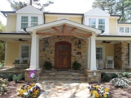 This modified-Craftsman style home has the distinction of being the first home to be remodeled according to the building codes of the new City of Dunwoody. (This one is Audra's fave!)