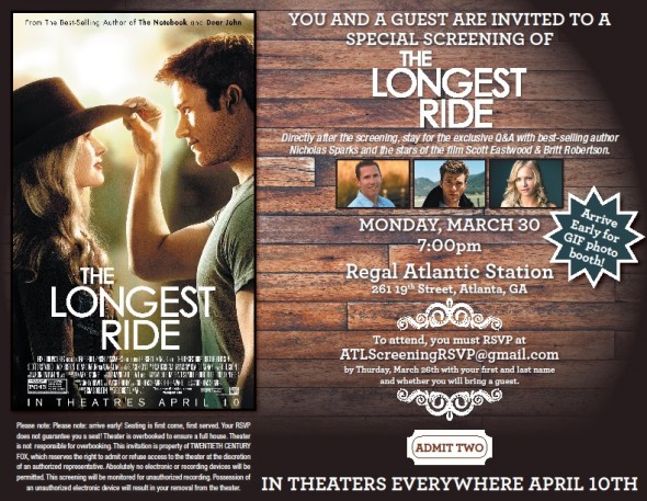 LONGEST RIDE - Regal Atlantic Station - Exclusive Invite 3.30