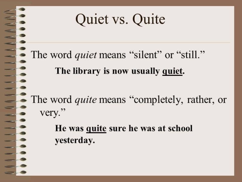 quiet meaning