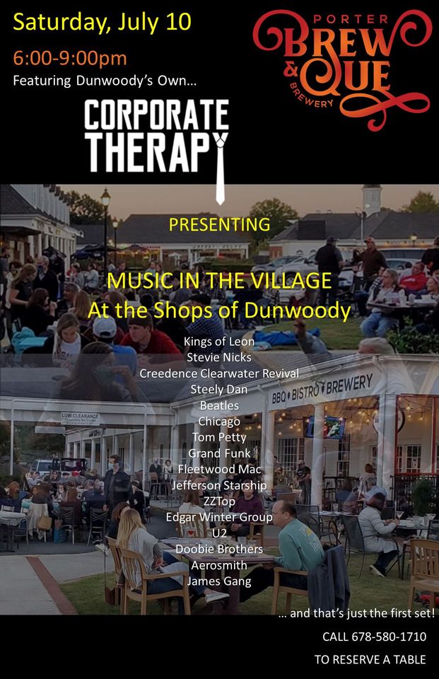 Corporate Therapy Live - Classic Rock for the Shops of Dunwoody!