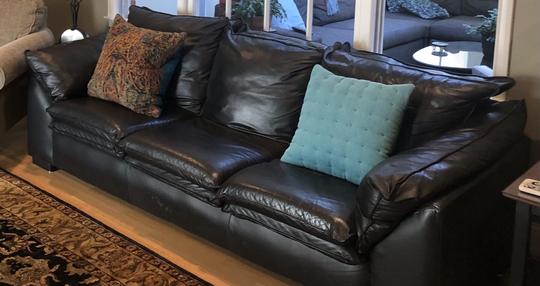 Comfortable black, leather sofas for sale The Aha! Connection