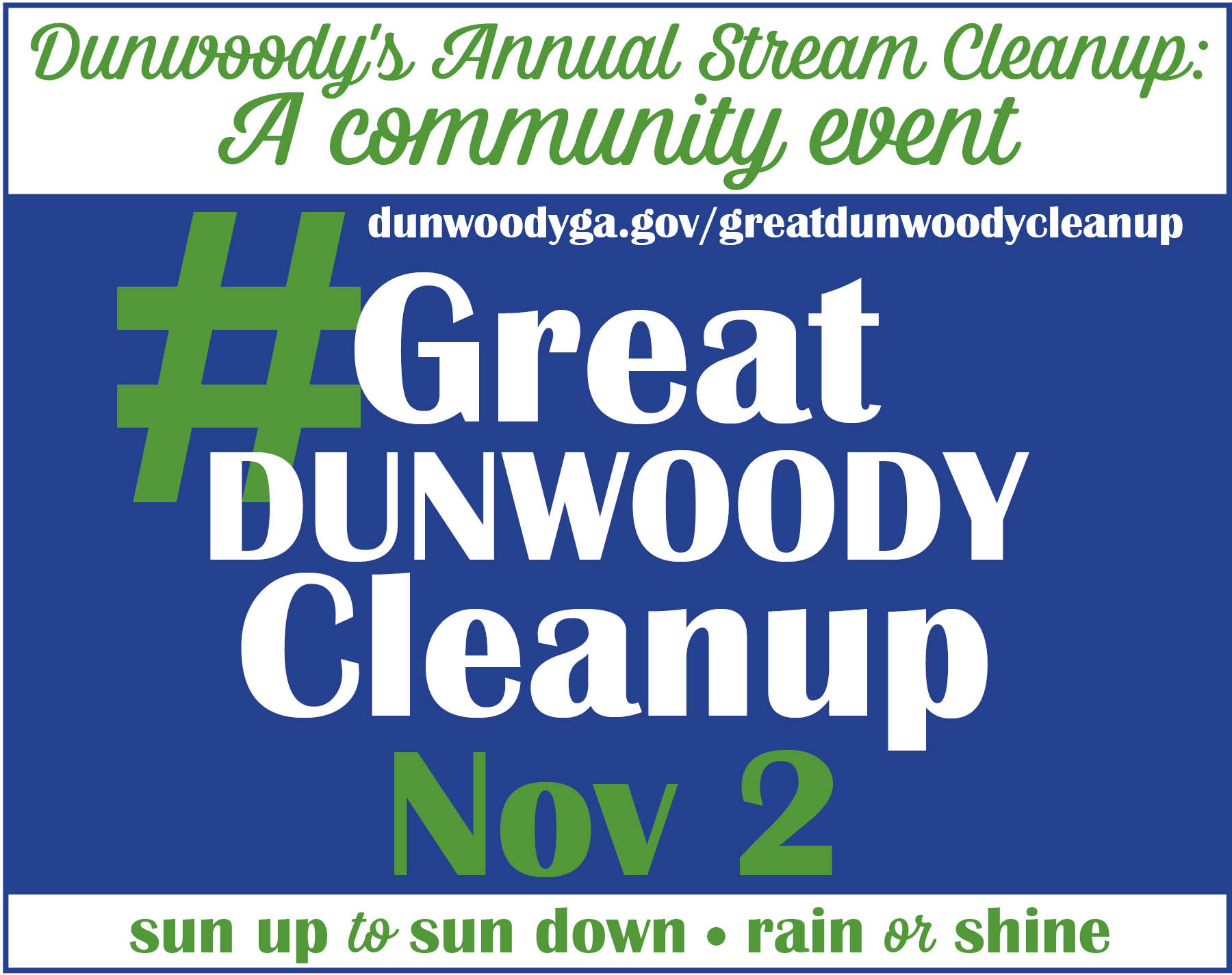 #GreatDunwoodyCleanup