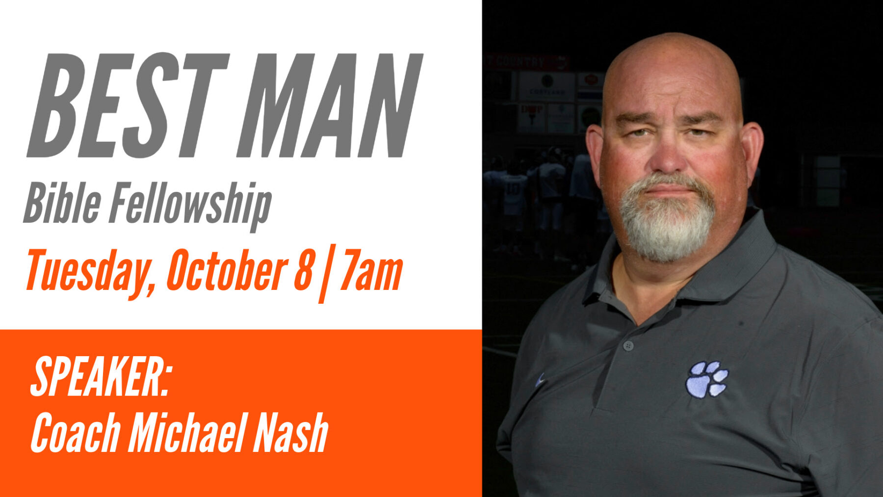 Men's Ministry Breakfast with Coach Michael Nash