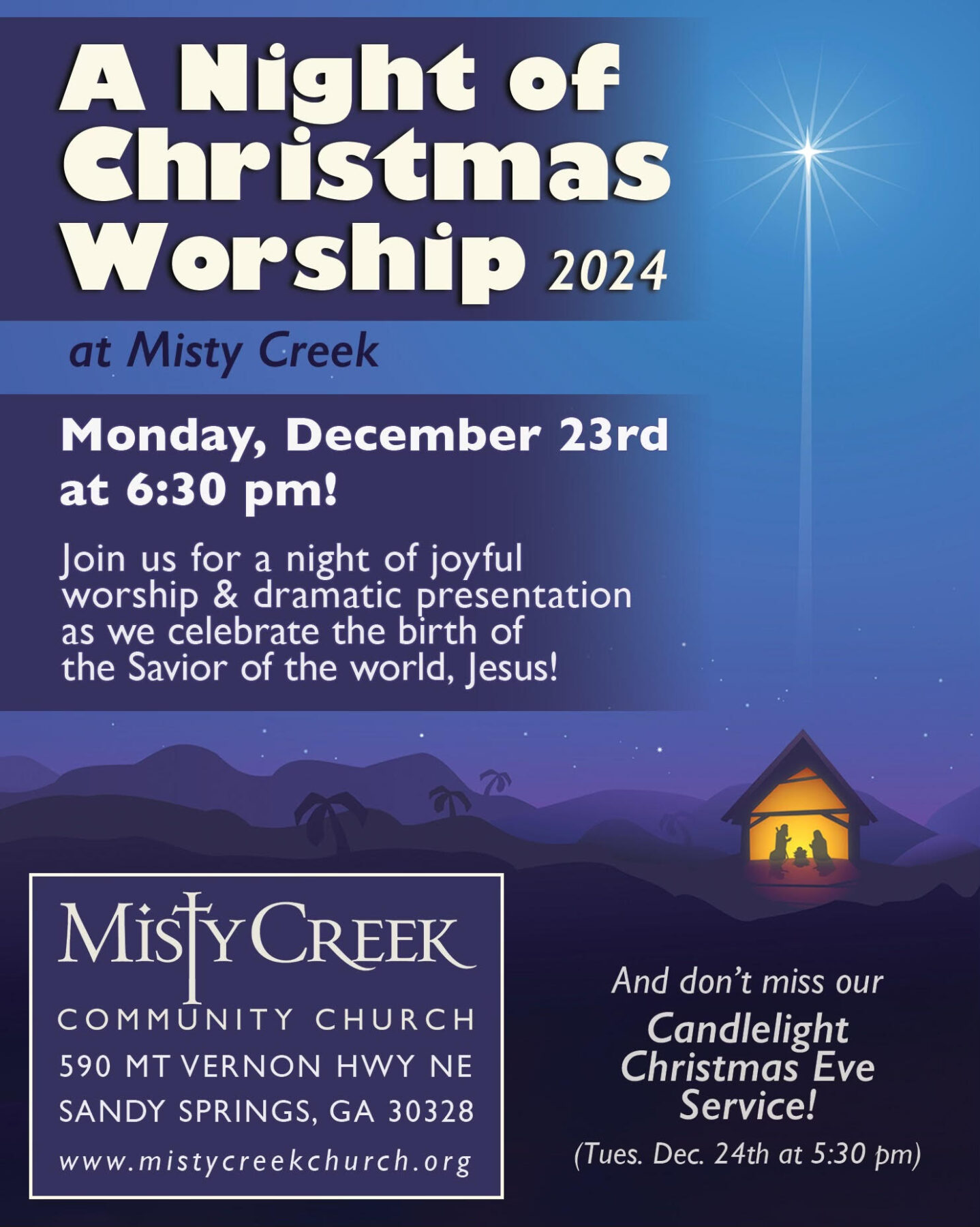 A Night of Christmas Worship at Misty Creek